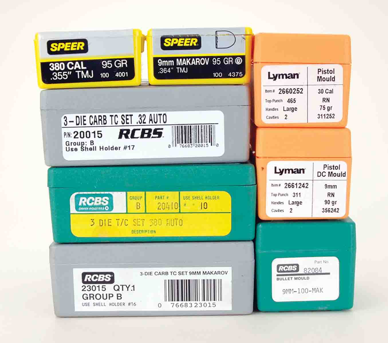When Mike began reloading, handgun die sets with carbide-type sizing dies were rare. Now they are offered for virtually every straight-walled handgun case.